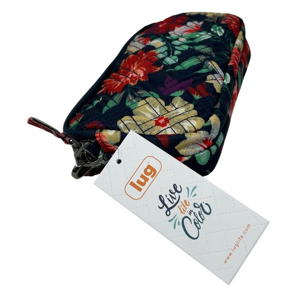 Lug Coupe XL Convertible Crossbody Bag Floral Print Navy & Multicolor Polyester - Picture 11 of 16